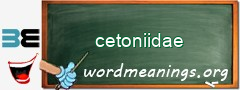WordMeaning blackboard for cetoniidae
